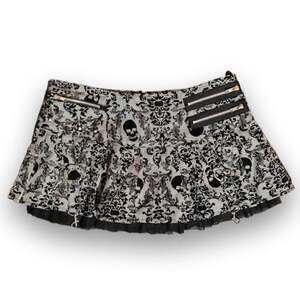 Goth Skull Micro Mini Skirt